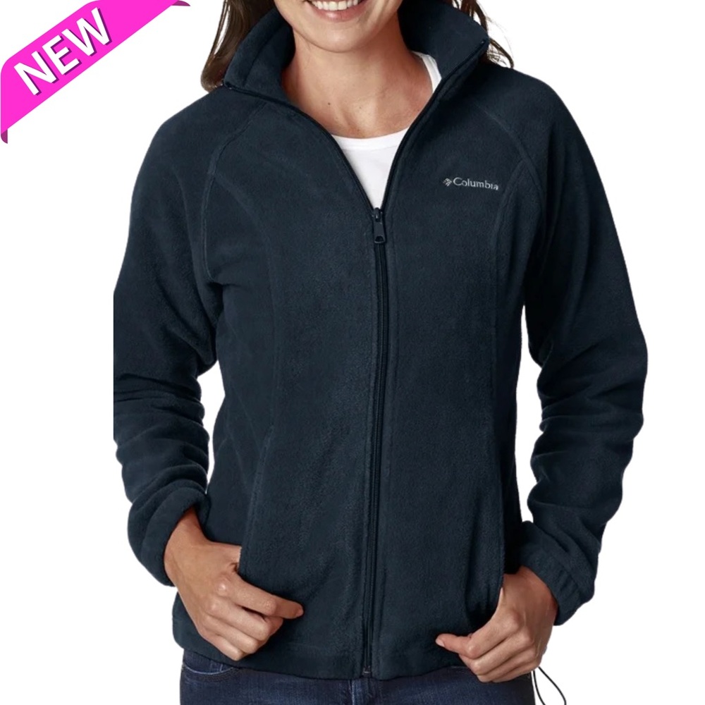 NWT Columbia Black Fleece Jacket Size Medium 🖤